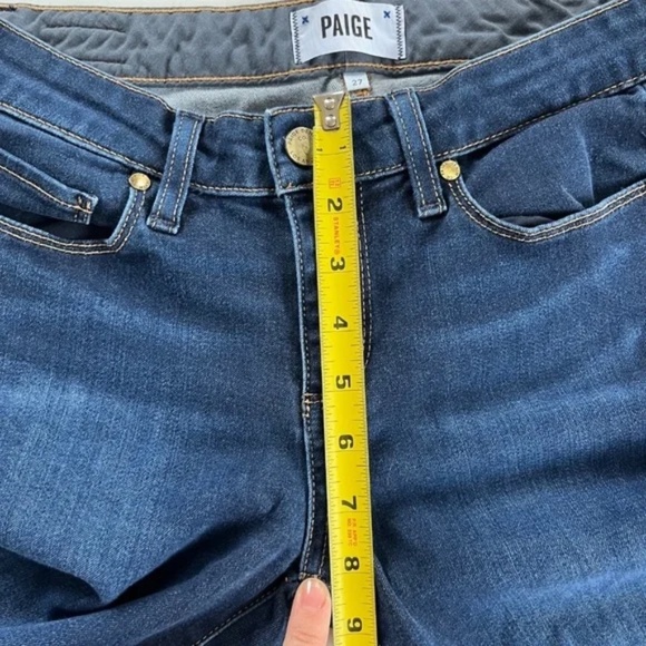 PAIGE Sz 27 Skyline Skinny Jeans Low Rise Stretch Wash‎ Blue Pockets Denim - Picture 10 of 12